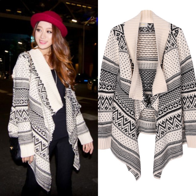 National 2012 trend batwing sleeve cape style all-match long design cardigan outerwear women's