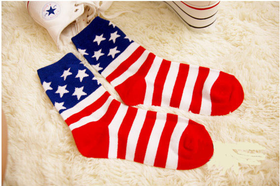 National flag  five-pointed star stripe  short socks