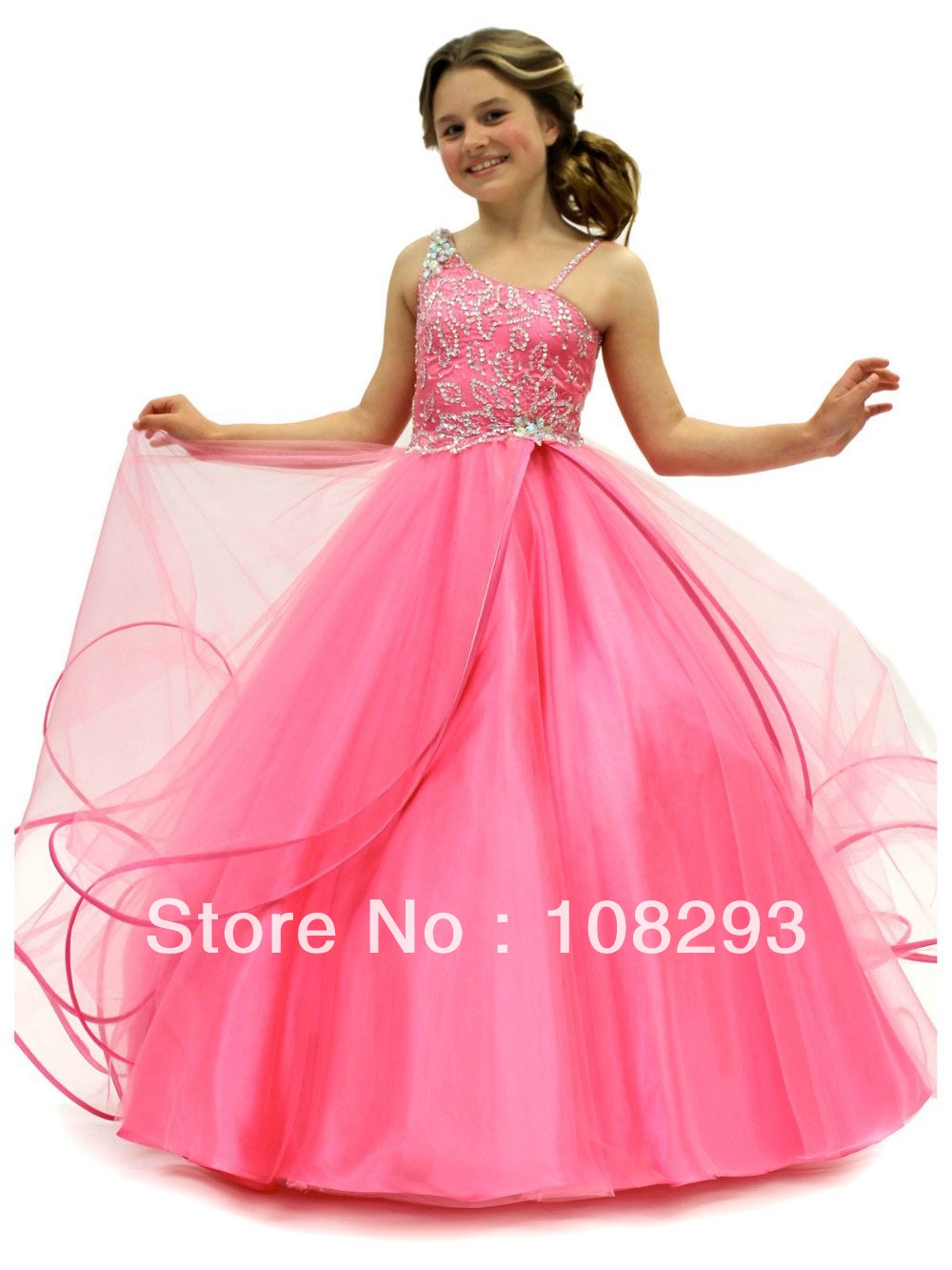 National Pageant Gown Sugar Pageant Flower girl Dresses Children Pageant Ball Gown Custom