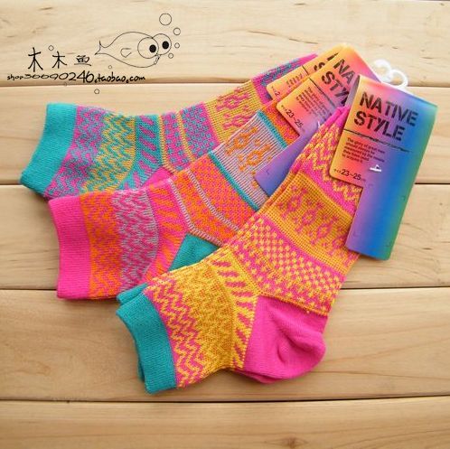 National trend vintage wireless 100% cotton female socks lovers socks 10 double