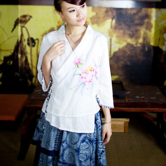 national trend women's shirt hanfu chinese style