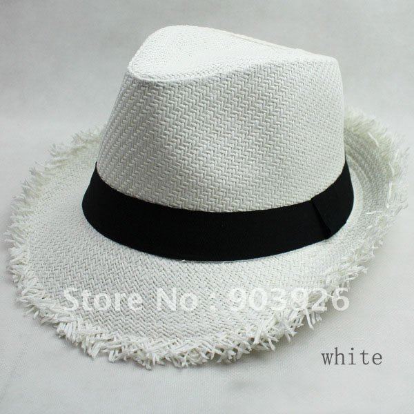 Natural raffia Adult Straw hats Irregular brim Design 6 Color MIX Free Shipping