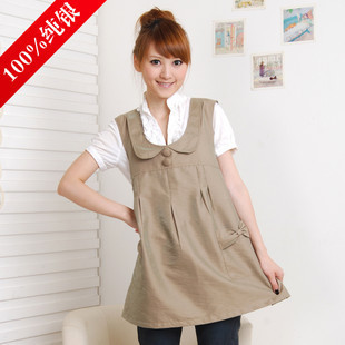 Natural silver fiber radiation-resistant maternity clothing o-neck bag vest n3316