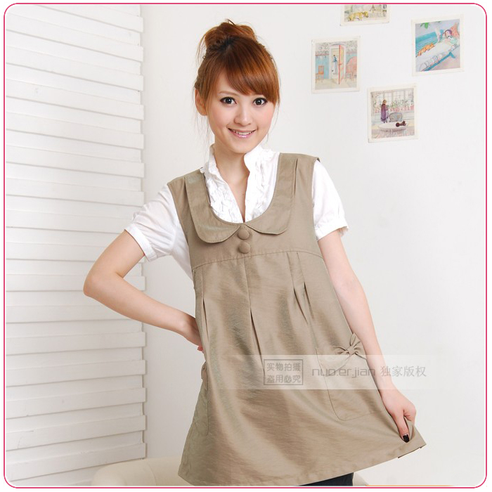 Natural silver fiber radiation-resistant maternity clothing o-neck bag vest n3316