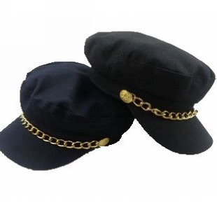 Navy style hat newsboy cap summer chain fashion cap