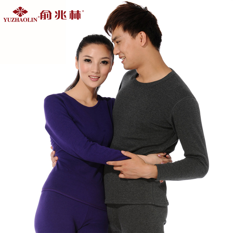 Neck magnetic therapy bamboo plus velvet thickening male Women thermal underwear
