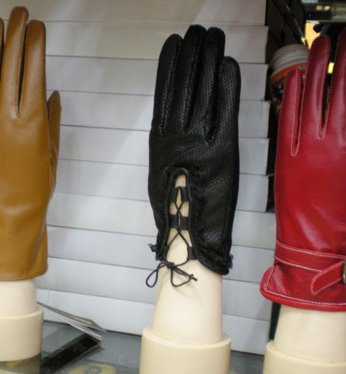 Net Mesh Leather Gloves goat Leather skin gloves LEATHER GLOVES Womens 12pairs/lot