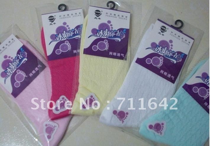 Net socks of ultra-thin incarnadine silk stockings transparent movement