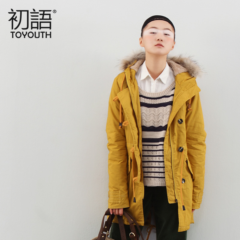 Neutral fashion Hooded long design wadded jacket thermal thickening cotton-padded jacket 2013 Women outerwear best quality