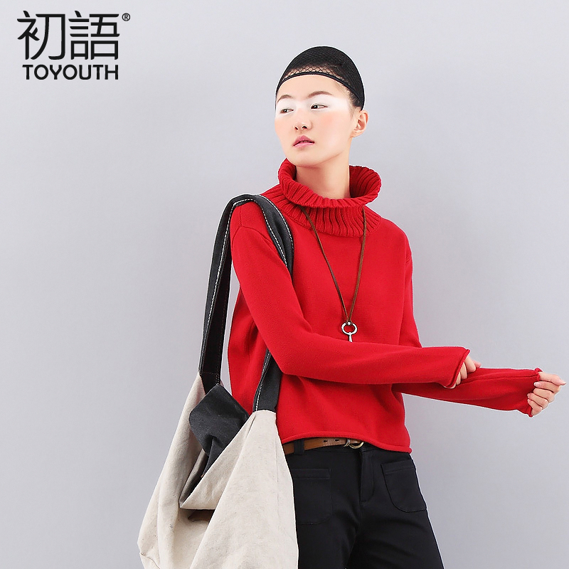 Neutral fashion N 1 small turtleneck cotton sweater three-color 2013 spring best quality  freeshipping