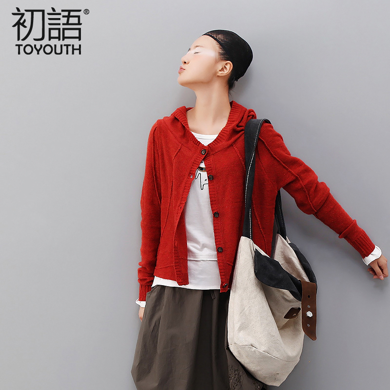 Neutral fashion With a hood long-sleeve sweater cardigan twist braid coat women's quality  AAA  freeshipping