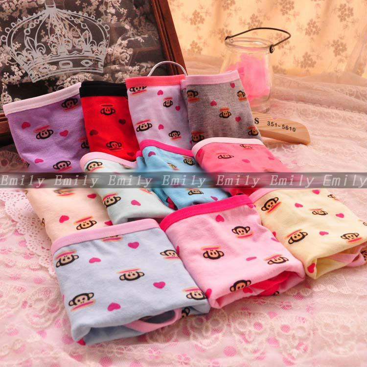 New 12PCS ladies' Briefs Multicolor choice cotton material Cartoons pattern Lovely Women's underwear