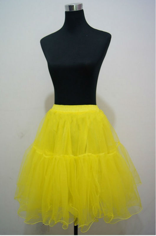 New 19" Knee Length Crinoline Petticoat Slip   50s Slip Yellow