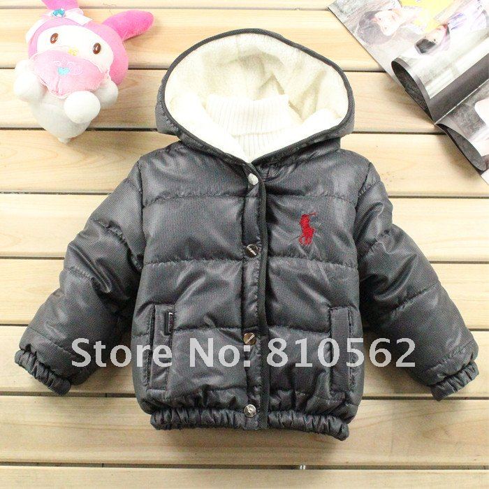 New 2012 Free shipping wholesales kids clothes boy coat cotton thick padded baby winter jacket.polo children clothing,girl coat
