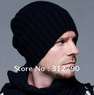 New 2012 Korean cotton wool caps solid color knitted hats for men and women winter hats caps size 27 * 16cm free shipping 10pcs