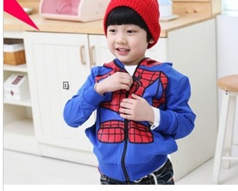 New 2013 Children clothing Spider-Man jacket 3color -in stock kids clothes