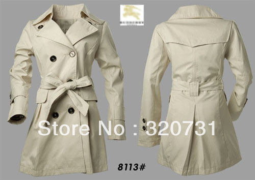 New 2013 Fashion Brand Burbe Disignual Long Double-breasted Trench Coat/Spring&Autumn Slim Outerwear#8113 M-XXLWholesale/Retail