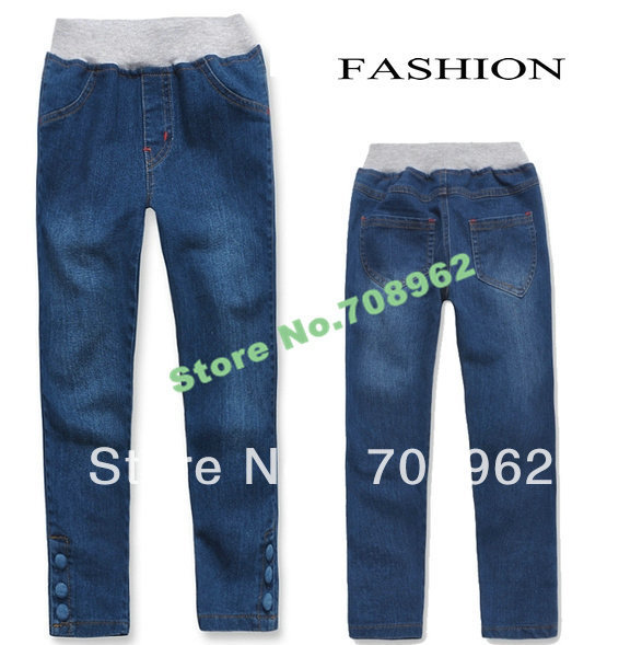 new 2013  Fashion Korean children casual jeans for girls    5pcs/lot  Free shipping