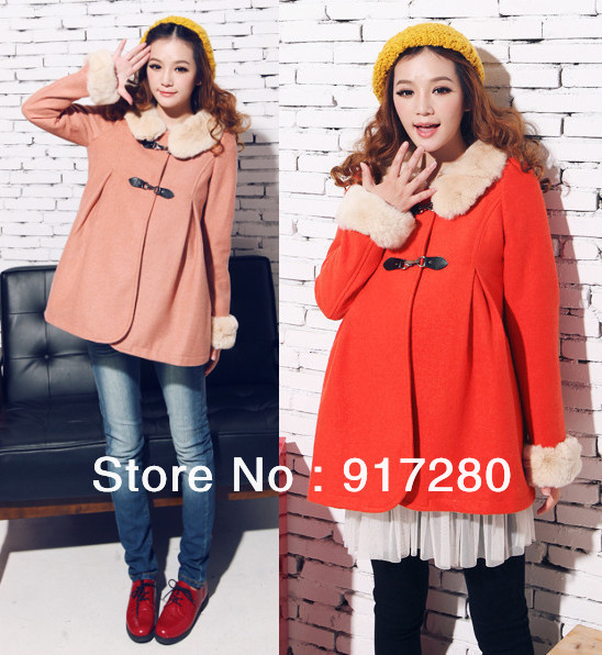 New!2013 maternity clothing/wool fashion wear/pregnant women coat/dress/thickening coats