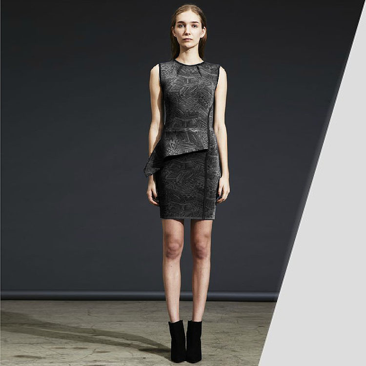 New 2013 Women Fashion Brand HL Black Printed Bodycon Bandage Evening Dresses/Designer Elegant Cocktail Party Dress H313 XS-L