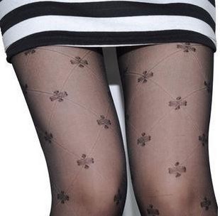 New 2055 was thin grid Clover stockings jacquard pantyhose sub