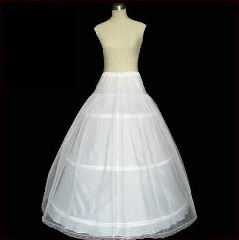 New 3-hoop 3-layer Wedding Dress Petticoat Crinoline Bridal Slip Skirt