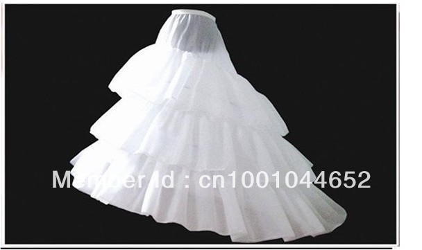 New 3 Hoop Train Petticoat BRIDAL PETTICOAT 3 Hoops CRINOLINE for Wedding Dress