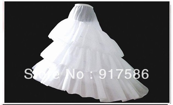 New 3 Hoop Train Petticoat BRIDAL PETTICOAT 3 Hoops CRINOLINE for Wedding Dress