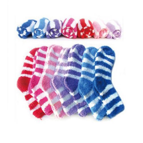 NEW 30pcs/lot  Thickening Type Candy Color Warm Towel Socks Double Color Random Color  free shipping