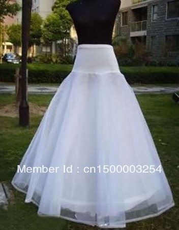 New A-Line 1-Hoop Wedding Petticoat Full Underskirt Crinoline Slip Bridal Gown