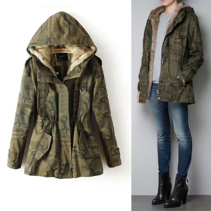 NEW! Acm fashion thickening military cotton-padded jacket detachable twinset Camouflage olive wadded jacket overcoat outerwear