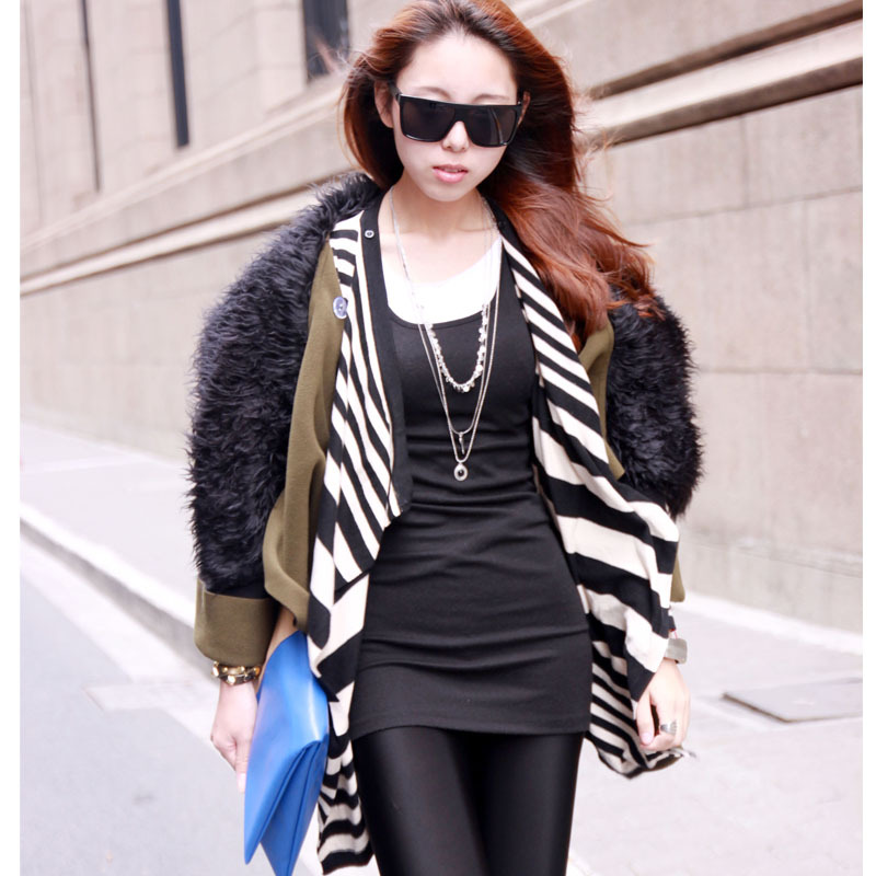 NEW! Acm topshop fashion british style large lapel fur collar overcoat military loose wadded jacket outerwear free shipping