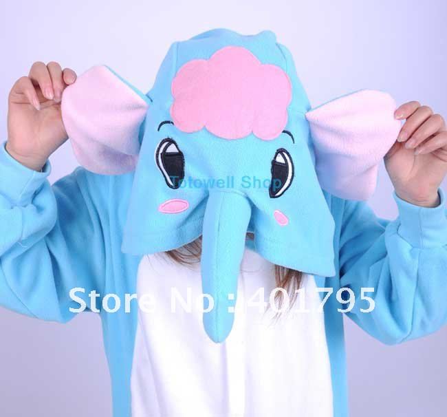 New Adult Unisex Animal Lovely Elephant Pajamas Sleepsuit Onesie Sleepwear