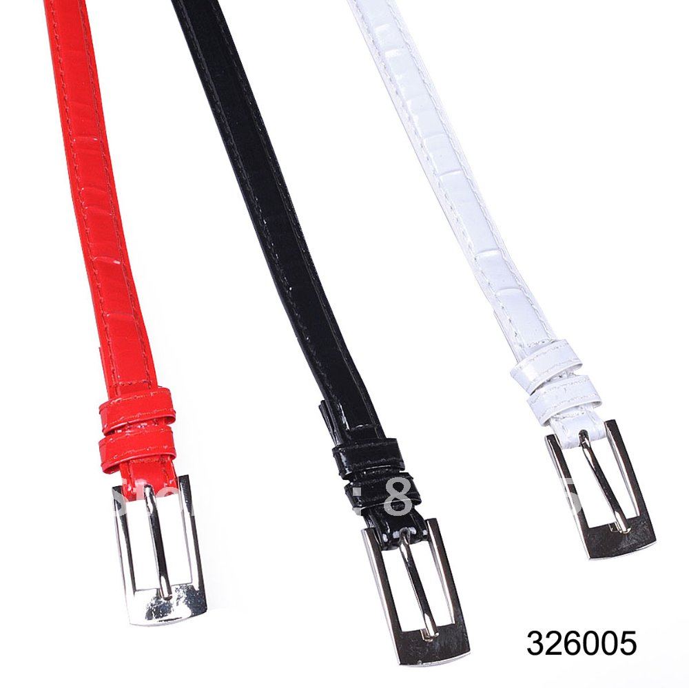 New Arrinal Fashion Long Hardware leather  Multicolour Choice  pu Women Belt