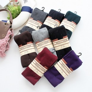 New arrival 2012 autumn and winter all-match dot thickening stockings thickening socks stockings female socks