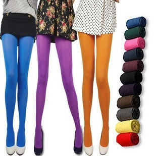 New arrival 2012 candy color stockings stovepipe socks velvet pantyhose legging socks