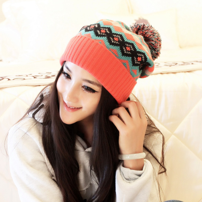 New arrival 2012 casual outdoor coarse knitted hat autumn and winter women's fashion knitted hat