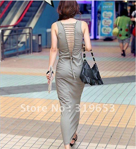 New arrival!!!2012 fashion woman tied backless maxi long dress