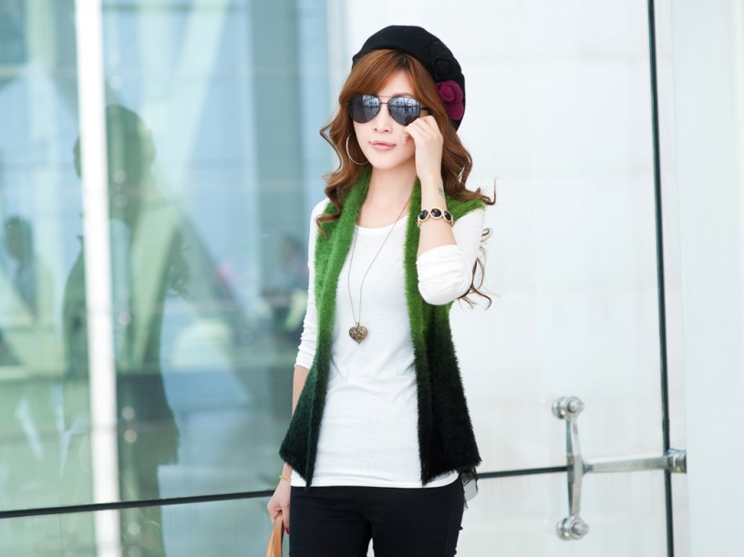 New arrival 2012 female autumn dovetail lace sleeveless vest sweater outerwear