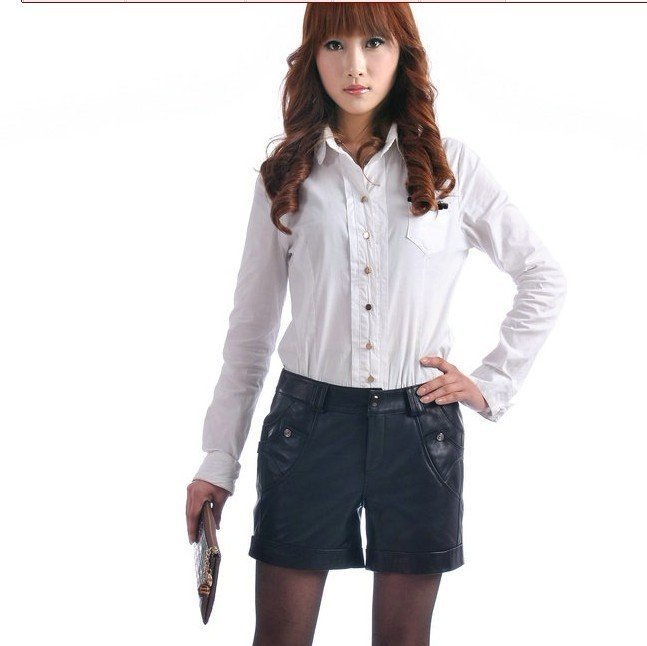 New Arrival  2012 new style lady's genuine lamb leather skirt   Spring skirts free shipping FS123310381