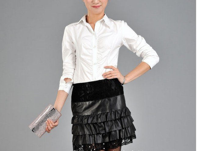 New Arrival  2012 new style lady's genuine lamb leather skirt summer skirts free shipping FS12490368