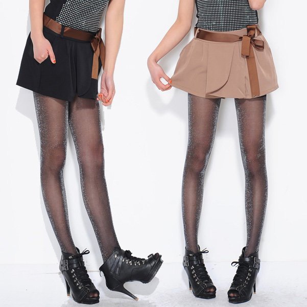 new arrival 2012 spring women's bow belt culottes skorts casual shorts elastic waist free shipping