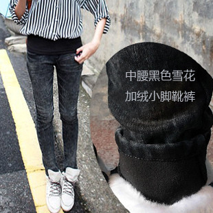 New arrival 2013 fashion thickening plus velvet jeans skinny pants pencil pants - 5621