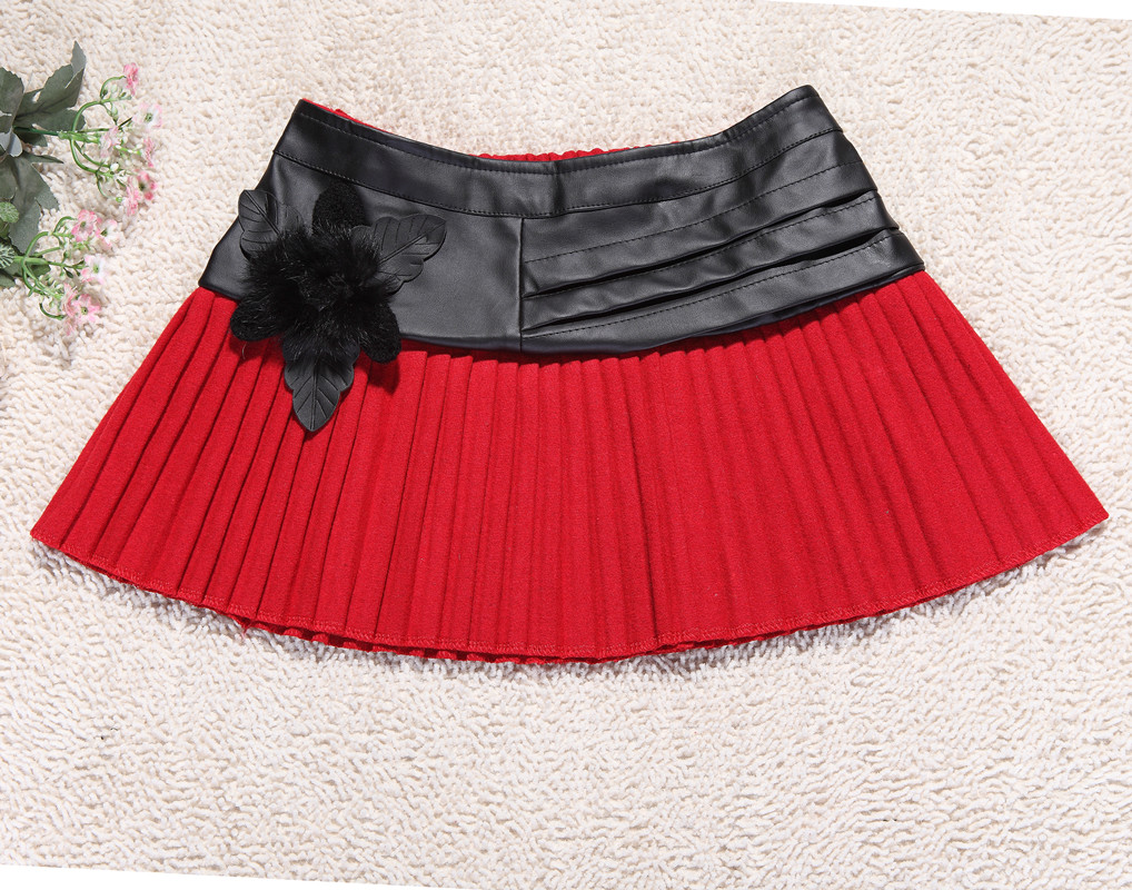New arrival 2013 genuine leather half-length slim high waist hip sexy basic pleated all-match mini skirt female