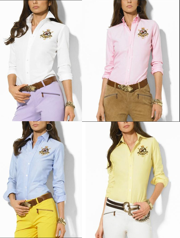 New arrival 2013 new fashion Women long sleeve button casual original Polo shirts/Pure color,exquisite embroidery ,NO IRON