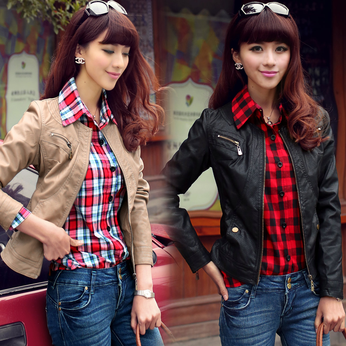 New arrival 2013 spring women's slim formal PU small leather clothing outerwear