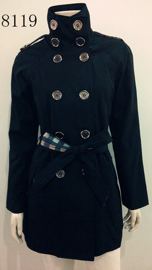 New Arrival 2013 Women Fashion Brand Bur Long Stand Collar Winter Trench Coat/Double Breated Designer Outerwear#8119