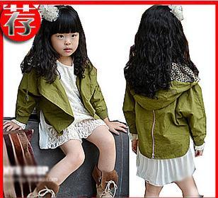 New arrival child clothing female baby spring 2013 back zipper female child trench long-sleeve trench outerwear