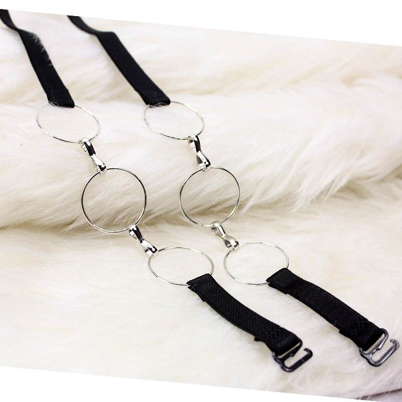New arrival fashion big large circle personality metal rock quality double-shoulder shoulder strap pectoral girdle