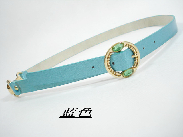 New arrival fashion circle agings turquoise inlaying leather thin belt ze1 0281